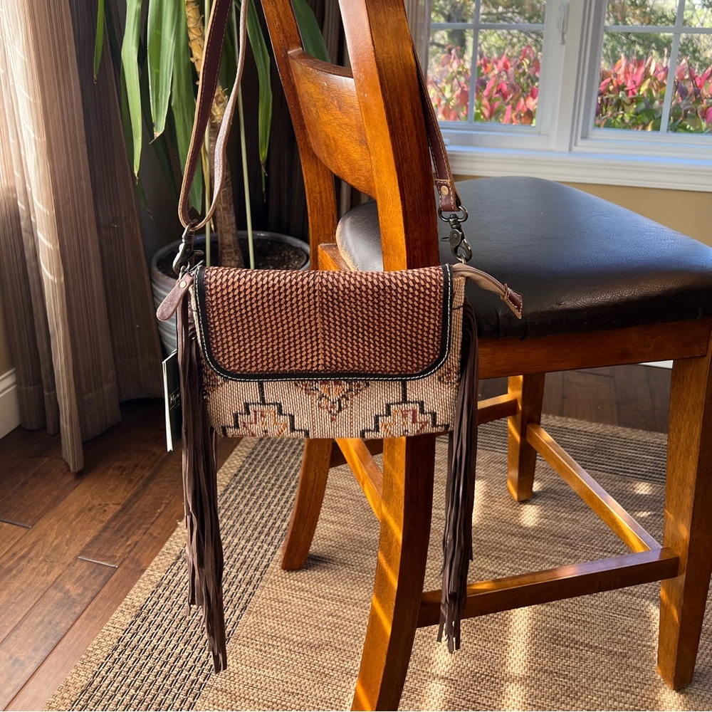 New Myra Bag Crossbody Tooled Leather Fringe
